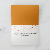 Herfst Ginger Cat Verjaardag Kaart (Binnen)