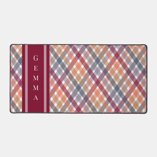 Herfst Gingham Bureaumat (Voorkant)
