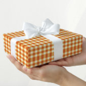 Herfst Gingham Cadeaupapier