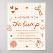 Herfst Gingham Cutie Pie Een Bericht Van De Buik Poster (Voorkant)