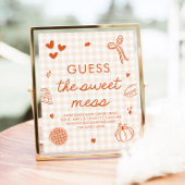 Herfst Gingham Cutie Pie Raad de Zoete Troep Spel Poster