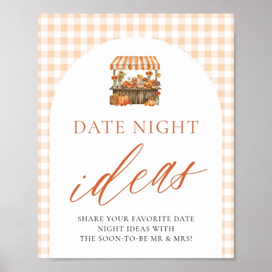 Herfst Gingham Fresh Off The Market Date Night Ide Poster (Voorkant)