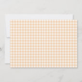 Herfst Gingham Kleine Pompoen Foto Bedanktkaart (Achterkant)