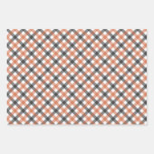 Herfst Gingham kleuren, inpakken papieren vellen (Voorkant)