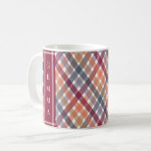 Herfst Gingham Koffiemok (Voorkant links)