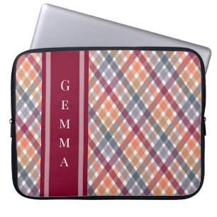 Herfst Gingham Laptop Sleeve