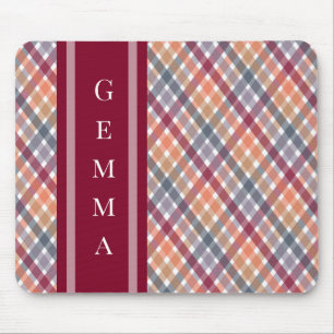Herfst Gingham Muismat