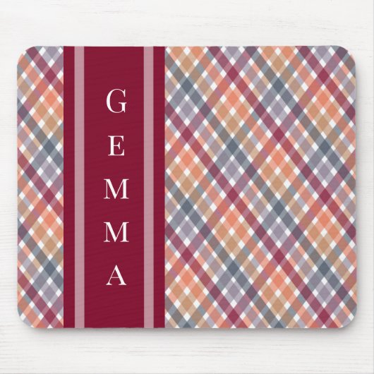 Herfst Gingham Muismat (Voorkant)