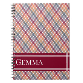 Herfst Gingham Notitieboek
