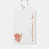 Herfst Gingham Oranje Bruin Crème Geruit Cadeaulabel (Achterkant)