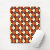 Herfst Gingham patroon  Muismat (Met muis)