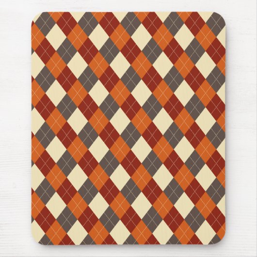 Herfst Gingham patroon  Muismat (Voorkant)