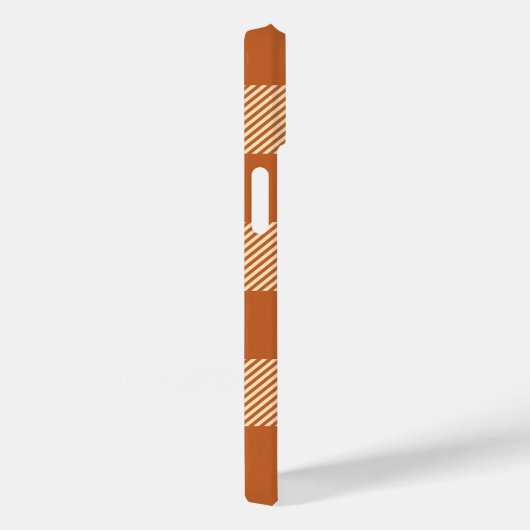 Herfst Gingham Pattern Gepersonaliseerd Case-Mate iPhone Case (Achterkant / Rechts)