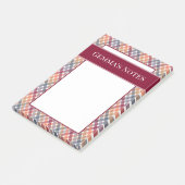 Herfst Gingham Post-it® Notes (Schuin)