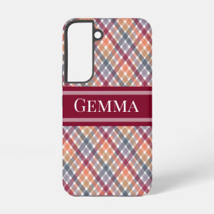 Herfst Gingham Samsung Galaxy Hoesje