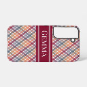 Herfst Gingham Samsung Galaxy Hoesje (Achterkant horizontaal)
