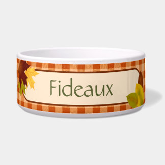 Herfst Gingham Thanksgiving Hondenschaal Voerbakje