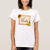 Herfst Gingham Thanksgiving Vrouwen T-shirt (Voorkant)