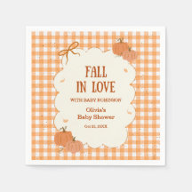 Herfst Gingham Verliefd Baby Shower