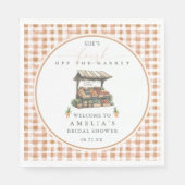 Herfst Gingham Vers Fris Van De Markt Bruidsborrel Servet (Voorkant)