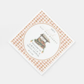 Herfst Gingham Vers Fris Van De Markt Bruidsborrel Servet (Hoek)