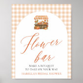 Herfst Gingham Vers Van De Markt Bloem Bar Poster (Voorkant)
