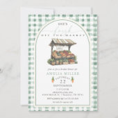 Herfst Gingham Vers van de Markt Bruidsborrel Kaart (Voorkant)
