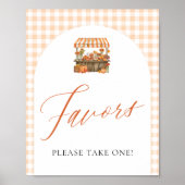 Herfst Gingham Vers Van De Markt Favorieten Poster (Voorkant)