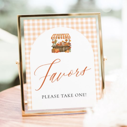 Herfst Gingham Vers Van De Markt Favorieten Poster