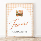 Herfst Gingham Vers Van De Markt Favorieten Poster