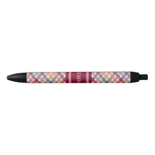 Herfst Gingham Zwarte Inkt Pen