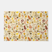 Herfst Ginkgo Leaves en Olive Pattern Deurmat (Voorkant)