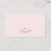 Herfst Girl Elephant Baby shower Diaper Raffle Car Informatiekaartje (Achterkant)