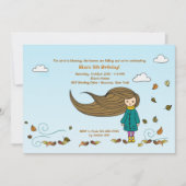 Herfst Girl Invitation Kaart (Voorkant)