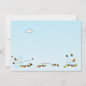 Herfst Girl Invitation Kaart (Achterkant)