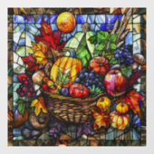 Herfst Glas in lood Art Window Cling Raamsticker (Vel)