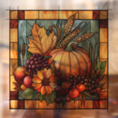 Herfst Glas in lood Art Window Cling Raamsticker (Vel 2)