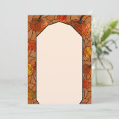 Herfst glas-in-lood ontwerp kaart (Staand voorkant)