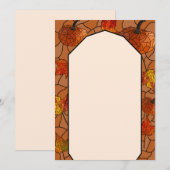 Herfst glas-in-lood ontwerp kaart (Voorkant / Achterkant)