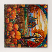 Herfst Glas in Lood Puzzel (Horizontaal)