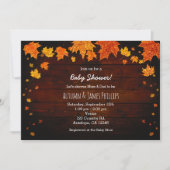Herfst Glitter Bladeren Baby Shower Uitnodigingen (Voorkant)