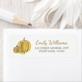 Herfst Glitter Gouden Pompoen Label (Insitu)