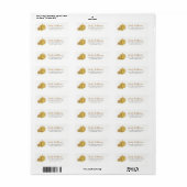 Herfst Glitter Gouden Pompoen Label (Full Sheet)