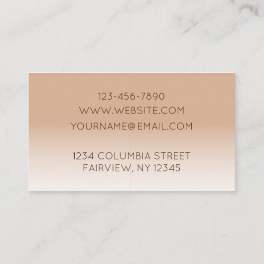 Herfst Glitter Visitekaartje (Achterkant)