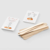 Herfst Glittery Pumpkins Florals Wedding Programme Handwaaier (Niet-gemonteerd)