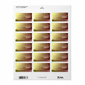 Herfst Glitzy Dandelion Wedding Address Etiket (Full Sheet)