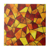 Herfst Gloed Glas-in-lood Mozaïek Tegeltje (Voorkant)