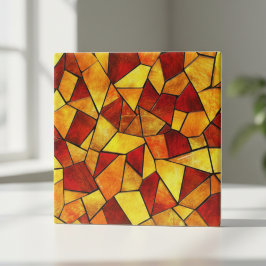 Herfst Gloed Glas-in-lood Mozaïek Tegeltje