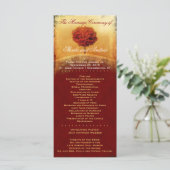 Herfst Glorie Rode Boom Trouwprogramma Programmakaart (Staand voorkant)