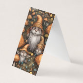 Herfst Gnome Cats Vouwen Bladwijzer Bookmarkers Visitekaartje (Voorkant)